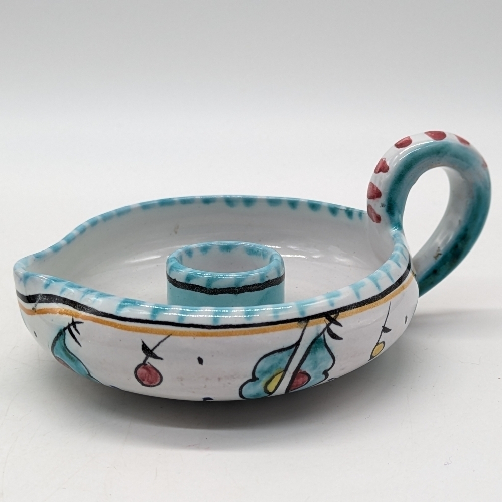 Vintage Deruta Italian Ceramic Candle Holder